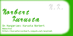 norbert kurusta business card